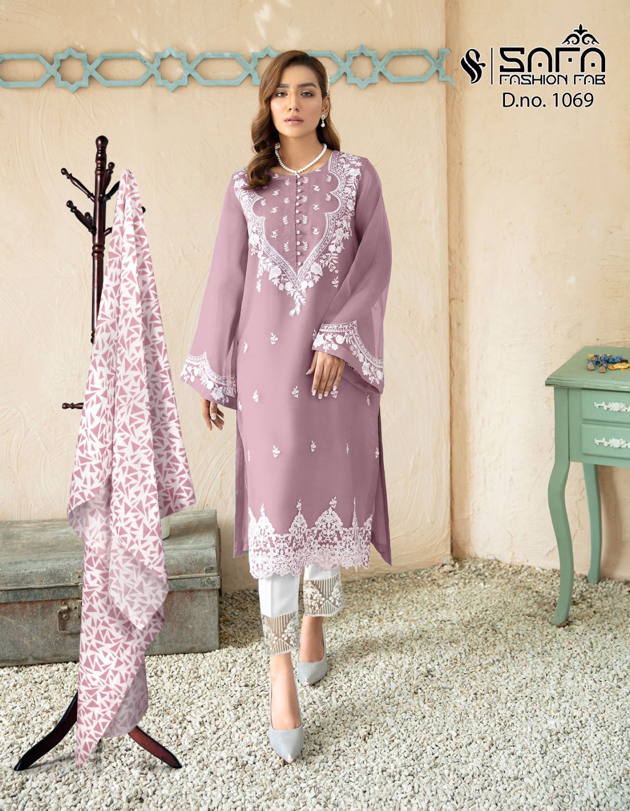 Safa Fashion 1069 Readymade Pakistani Suit Collection
